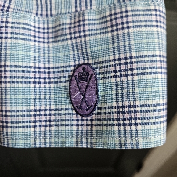 Peter Millar Mens Button Down Blue Pink Plaid Sz XXL - Picture 4 of 8